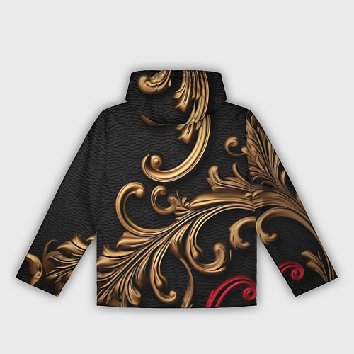 Женская ветровка Золотые абстрактные узоры / 3D-Черный – фото 2