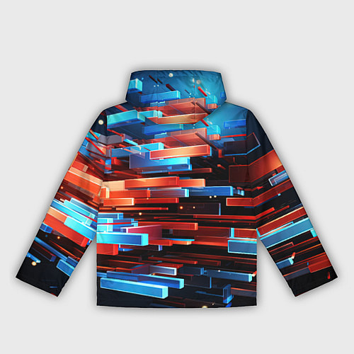 Женская ветровка Прямоугольная абстракция / 3D-Белый – фото 2