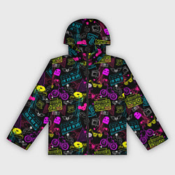 Ветровка с капюшоном женская Music sound, цвет: 3D-черный
