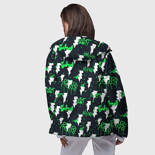 Женская ветровка Узорчатые каракули / 3D-Черный – фото 4