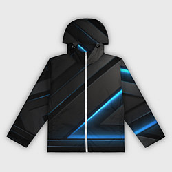 Ветровка с капюшоном женская Blue black neon, цвет: 3D-белый