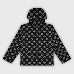 Ветровка с капюшоном женская Sessanta Nove pattern, цвет: 3D-черный