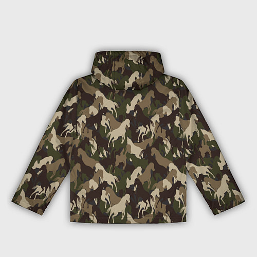 Женская ветровка Лошади камуфляж / 3D-Белый – фото 2