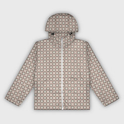 Ветровка с капюшоном женская В клетку стиль 60-х, цвет: 3D-белый