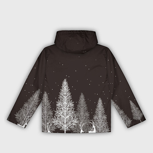 Женская ветровка Олени в лесу / 3D-Белый – фото 2