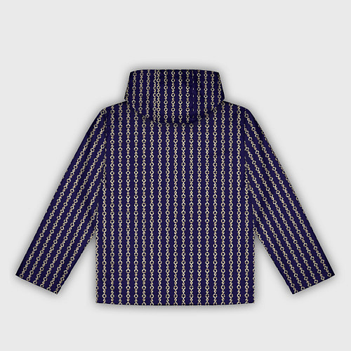 Женская ветровка Тёмно-синий и цепочки / 3D-Черный – фото 2