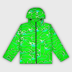 Ветровка с капюшоном женская Светло-зеленый камуфляж, цвет: 3D-черный