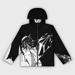 Ветровка с капюшоном женская Берсерк Гатс в чёрных доспехах, цвет: 3D-черный