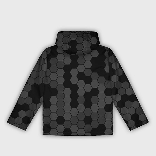 Женская ветровка Камуфляж гексагон черный / 3D-Белый – фото 2