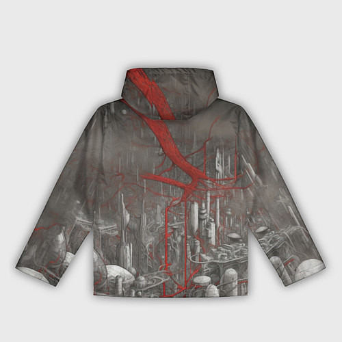 Женская ветровка Биотехнический городской пейзаж / 3D-Черный – фото 2