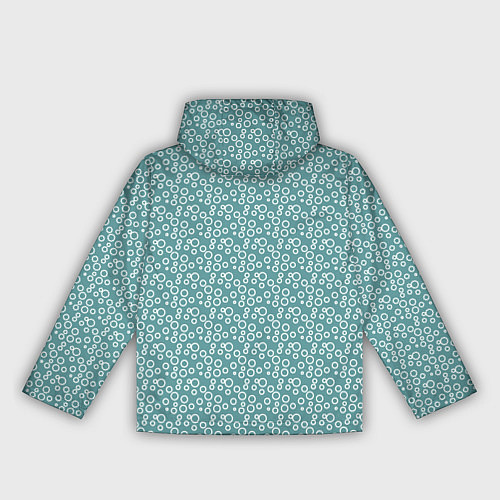 Женская ветровка Серо-зелёный паттерн кружочки / 3D-Черный – фото 2