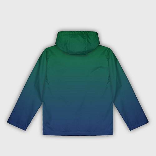 Женская ветровка Темно-зеленый и синий градиент / 3D-Черный – фото 2