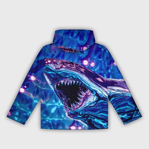 Женская ветровка Фиолетовая акула / 3D-Черный – фото 2