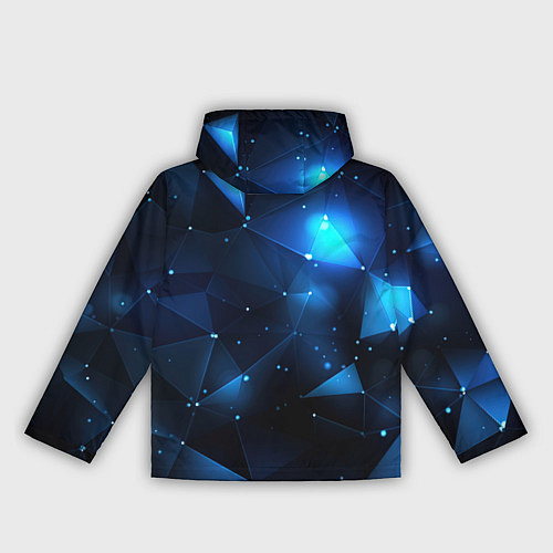 Женская ветровка Синяя геометрическая абстракция / 3D-Белый – фото 2