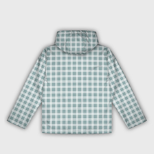 Женская ветровка Серо-зелёный клетчатый / 3D-Белый – фото 2
