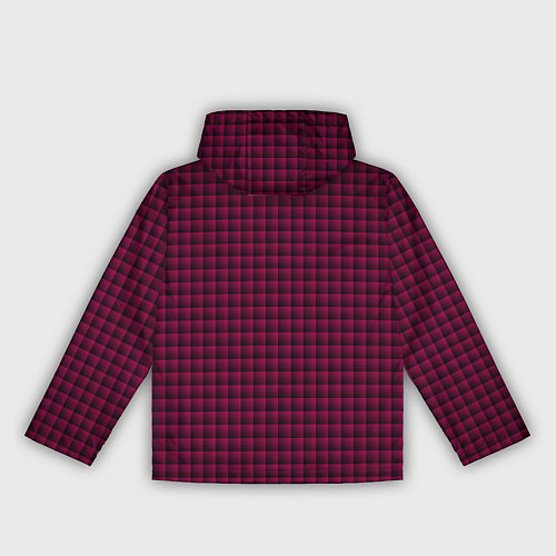 Женская ветровка Паттерн объёмные квадраты тёмно-розовый / 3D-Черный – фото 2