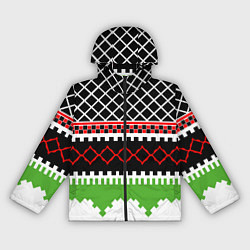 Женская ветровка Узор из разноцветных фигур