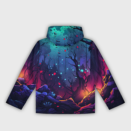 Женская ветровка Абстрактный камуфляж в кислотных абстрактных пятна / 3D-Черный – фото 2