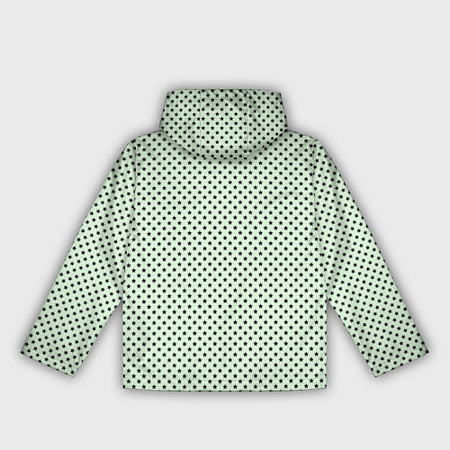 Женская ветровка Светло-салатовый паттерн маленькие звёздочки / 3D-Черный – фото 2