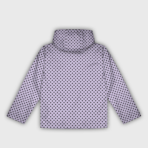 Женская ветровка Светло-сиреневый паттерн маленькие звёздочки / 3D-Белый – фото 2
