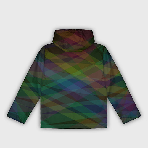 Женская ветровка Разноцветные полосы на тёмном / 3D-Черный – фото 2