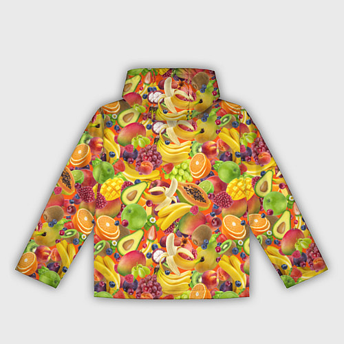 Женская ветровка Экзотические фрукты и ягоды / 3D-Черный – фото 2