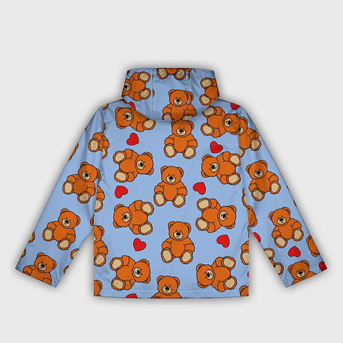 Женская ветровка Игрушки мишки и сердца / 3D-Черный – фото 2