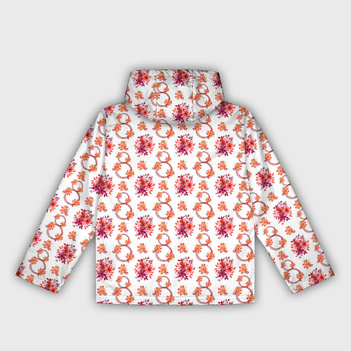 Женская ветровка 8 марта праздничные цветы / 3D-Белый – фото 2