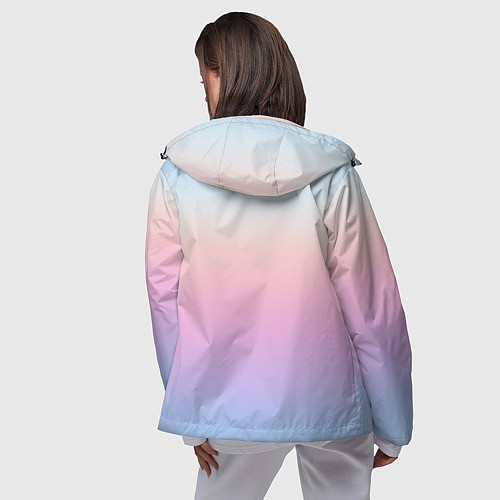 Женская ветровка Легкий голографический градиент / 3D-Черный – фото 4