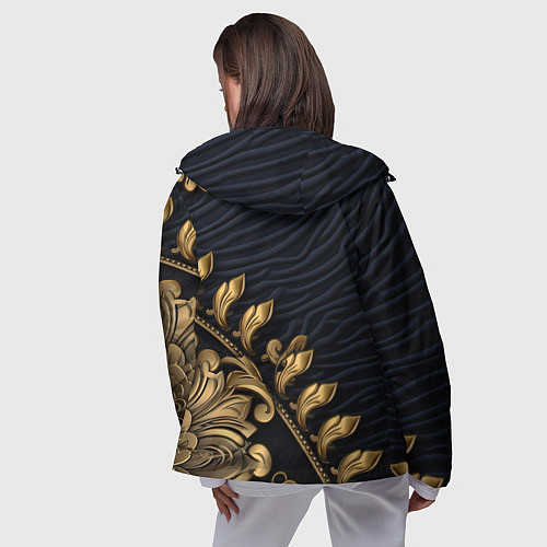Женская ветровка Золотой герб России лепнина / 3D-Черный – фото 4
