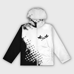 Ветровка с капюшоном женская Алиса краски текстура, цвет: 3D-белый