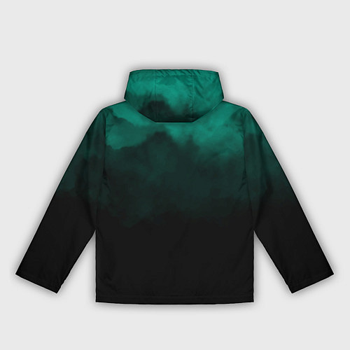 Женская ветровка Зелёный туман на чёрном / 3D-Белый – фото 2
