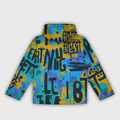 Женская ветровка Крупные буквы на цветном фоне / 3D-Черный – фото 2