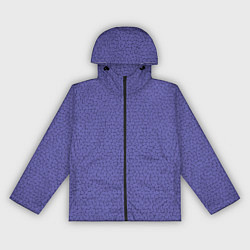 Ветровка с капюшоном женская Текстура однотонный сиреневый, цвет: 3D-черный