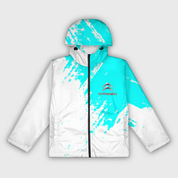 Ветровка с капюшоном женская Citroen краски голубой, цвет: 3D-черный