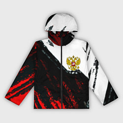 Ветровка с капюшоном женская Россия краски абстракция, цвет: 3D-черный