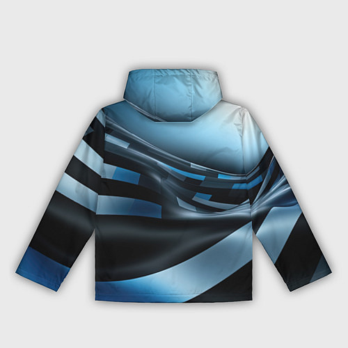 Женская ветровка Черно-синий абстрактный спортивный стиль / 3D-Белый – фото 2