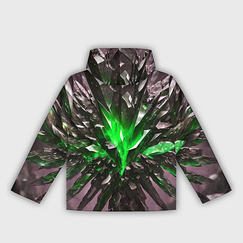 Женская ветровка Драгоценный камень зелёный / 3D-Белый – фото 2