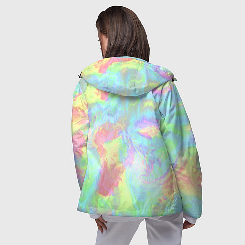 Женская ветровка Абстракция смесь красок / 3D-Черный – фото 4