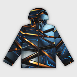Ветровка с капюшоном женская Объемные блестящие плиты, цвет: 3D-черный