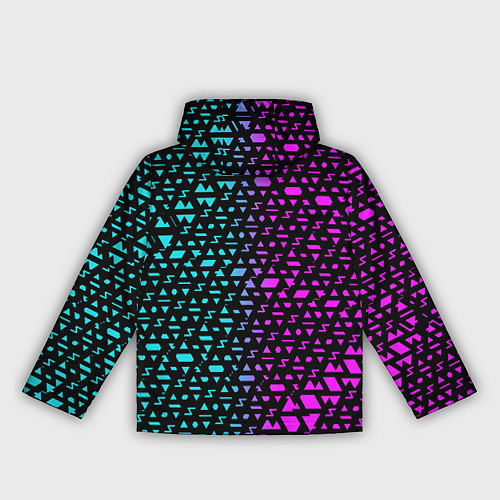Женская ветровка Геометрические фигуры розовые и синие / 3D-Белый – фото 2