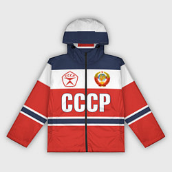 Ветровка с капюшоном женская Союз Советских Социалистических Республик - СССР, цвет: 3D-черный