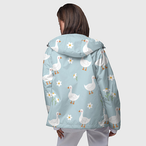 Женская ветровка Гусиный узор / 3D-Черный – фото 4