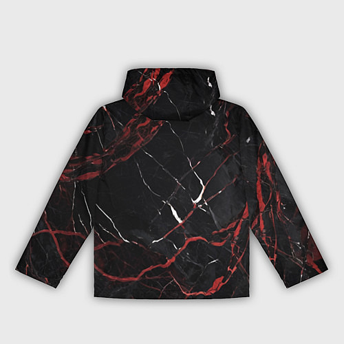 Женская ветровка Черно-красный мрамор / 3D-Черный – фото 2