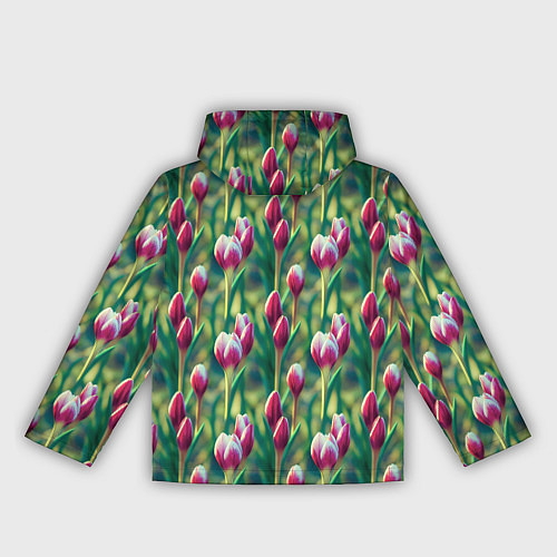 Женская ветровка Весенние цветы на поляне / 3D-Белый – фото 2