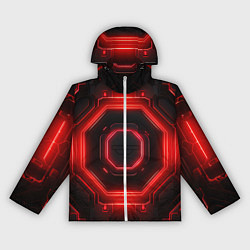 Женская ветровка Nvidia style black and red neon