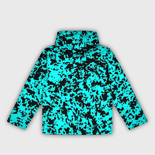 Женская ветровка Пятнистый яркий чёрно-голубой / 3D-Черный – фото 2