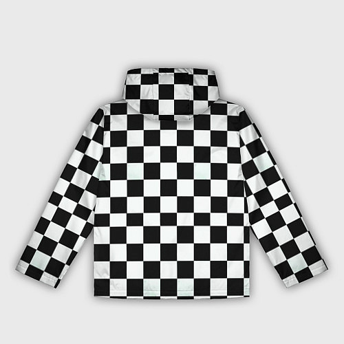 Женская ветровка Шахматный паттерн доска / 3D-Белый – фото 2