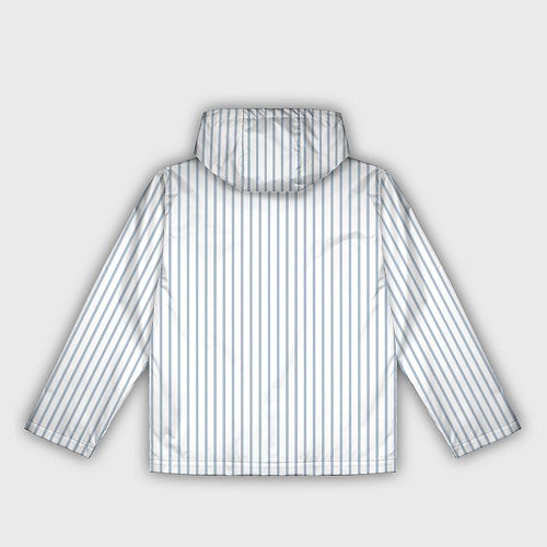 Женская ветровка Белый в голубую тонкую полоску / 3D-Белый – фото 2