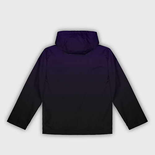 Женская ветровка Фиолетово-чёрный тёмный градиент / 3D-Черный – фото 2